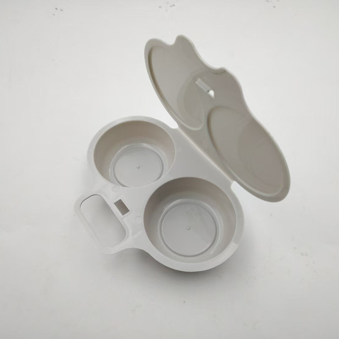 Microwave Egg Poacher Dual‑cavity, non‑stick & easy clean. Healthier than frying – stock up & save! 🏠✅