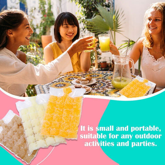 10Pcs/Pack Disposable Ice Making Bag đWith Free Foldable Funnel