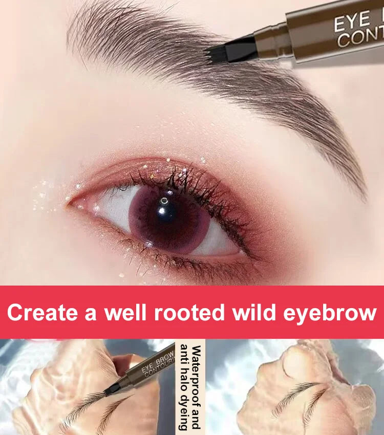 Waterproof and sweat-proof four-pronged eyebrow pencilđ