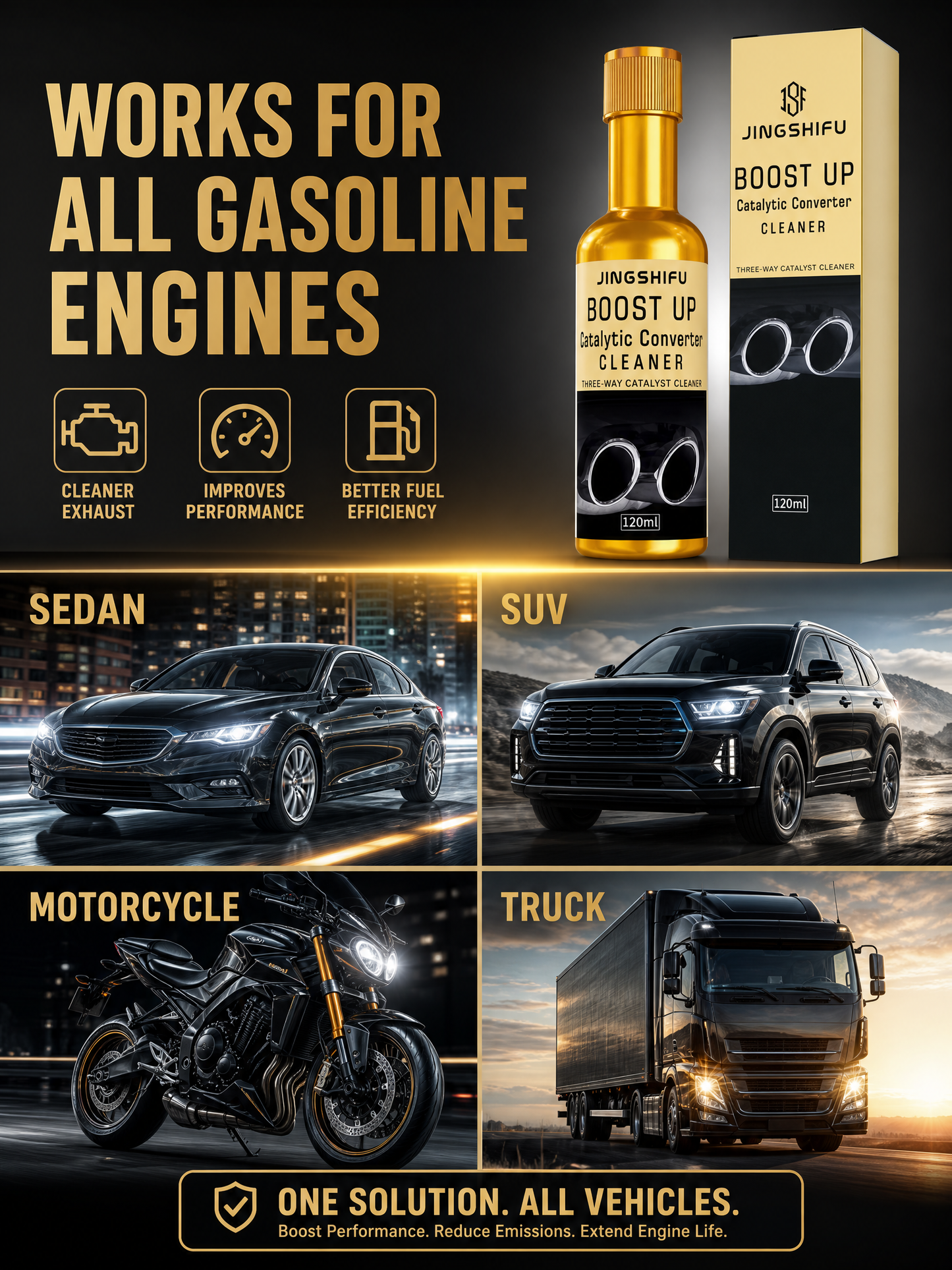 New Arrivalš„ BOOST UP 3-Way Catalytic Converter Cleaner (120ml) ā High-Performance Fuel System Treatment for Power Restoration, Fuel Savings & Emission Reduction
