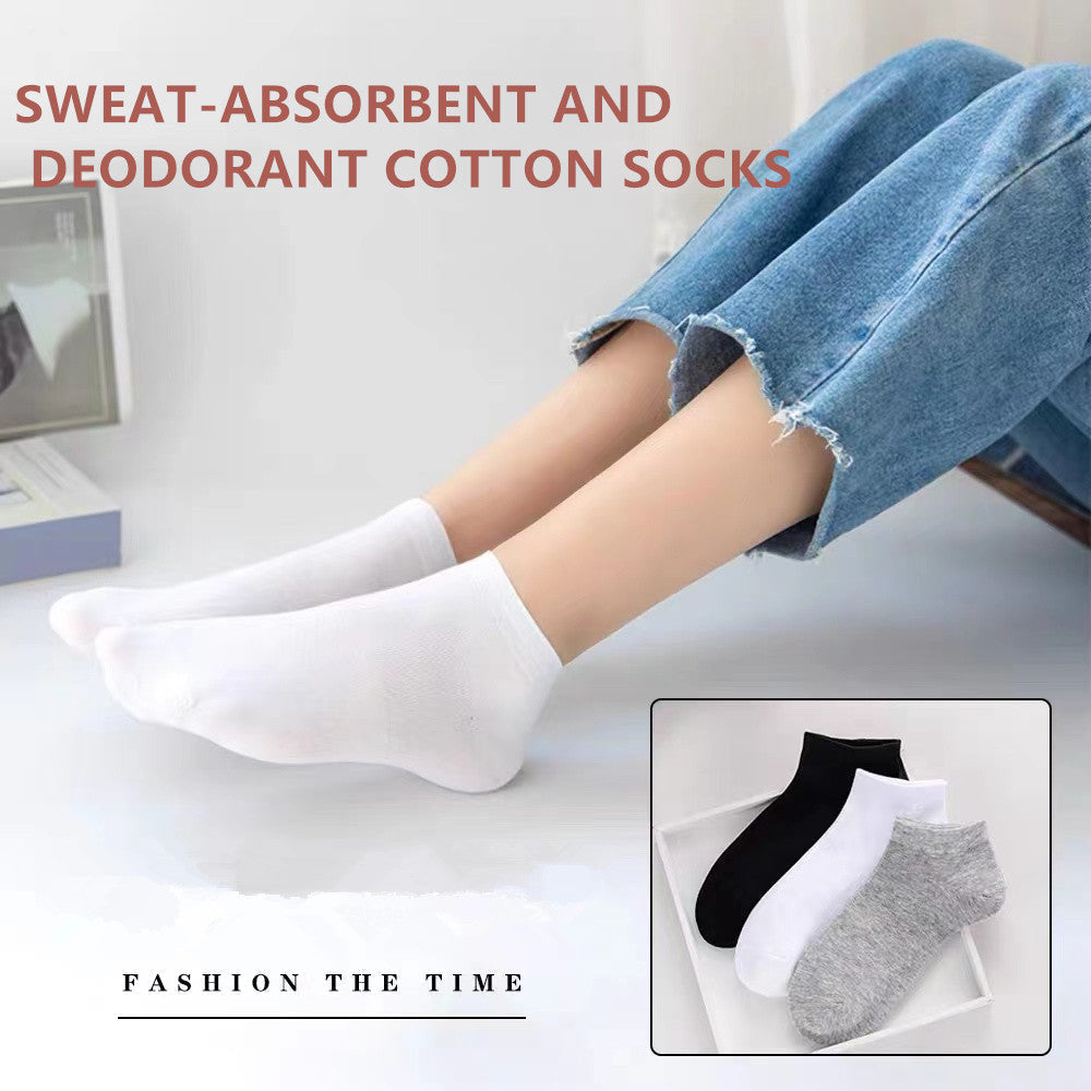 Sweat-absorbent and deodorant cotton socks for men and women