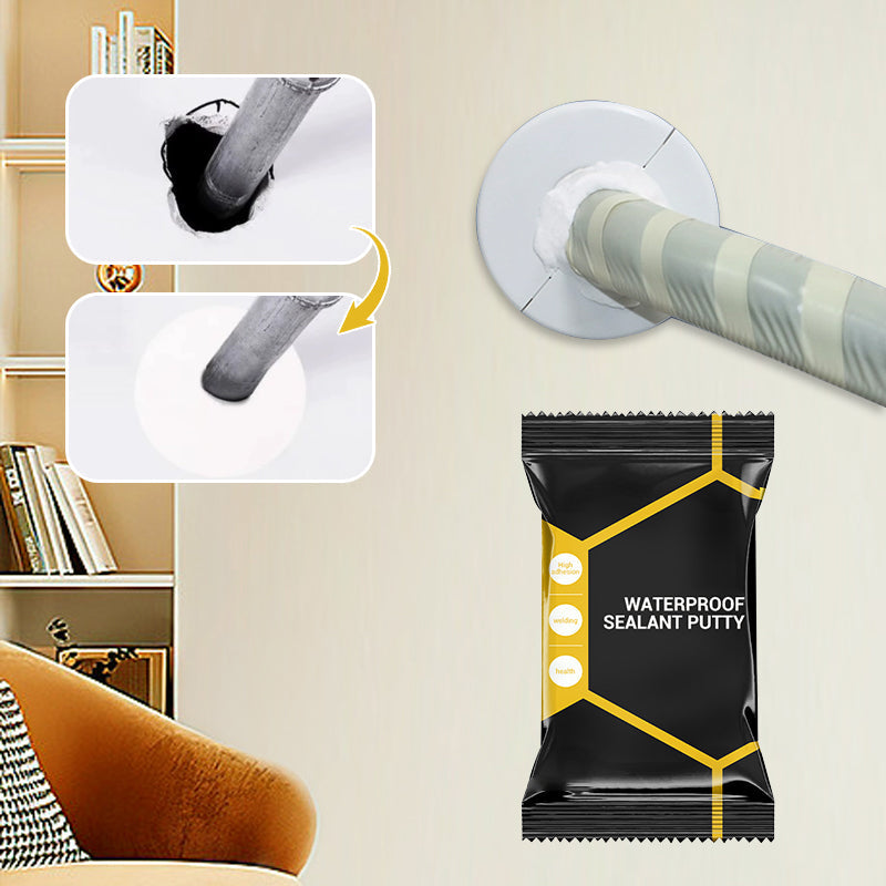 🔧🏠 Waterproof Sealant Putty – Seals cracks, aircon holes & pipe gaps. Soft & moldable – DIY repair made easy! 💪✨