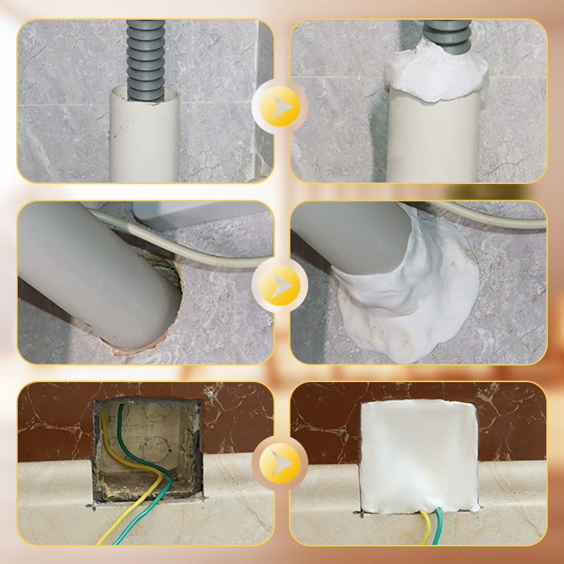 🔧🏠 Waterproof Sealant Putty – Seals cracks, aircon holes & pipe gaps. Soft & moldable – DIY repair made easy! 💪✨