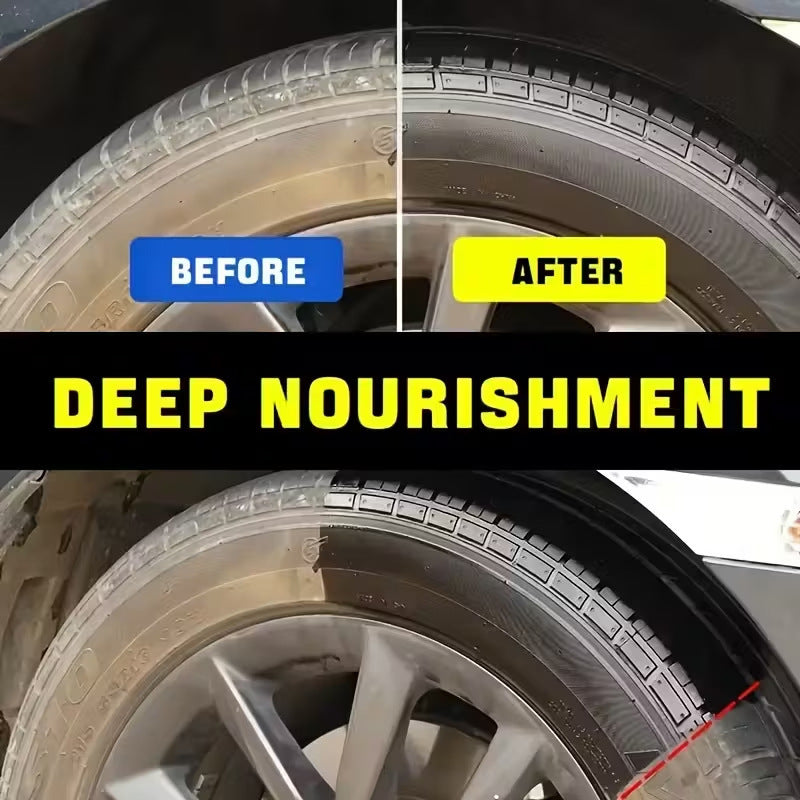 ✨ Car Tire & Plastic Trim Renewal Paste – Restores Shine, Prevents Cracking & Easy Application 🛞