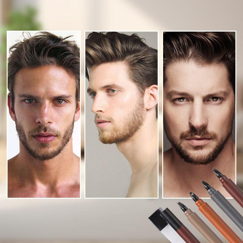 50K+ SOLD! Almost Gone ✨✏️ Waterproof 4-Tip Beard & Eyebrow Pen – Smudge-Proof, Natural Look & Long-Lasting 🌟