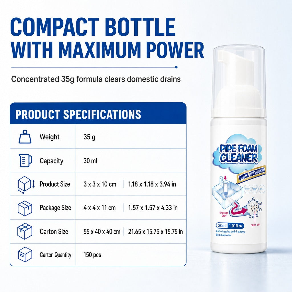 Household Pipe Foam Cleaner & Deodorizer