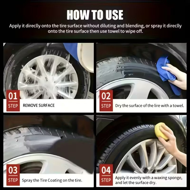 ✨ Car Tire & Plastic Trim Renewal Paste – Restores Shine, Prevents Cracking & Easy Application 🛞