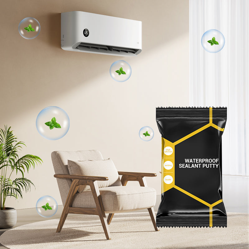 🔧🏠 Waterproof Sealant Putty – Seals cracks, aircon holes & pipe gaps. Soft & moldable – DIY repair made easy! 💪✨