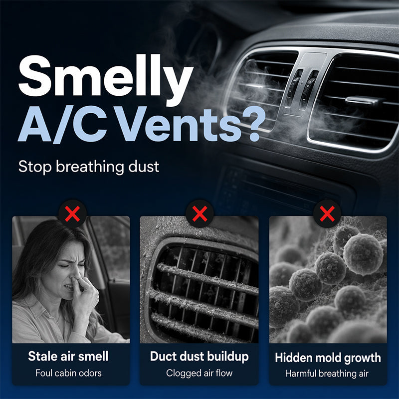 Car Air Conditioner Foam Cleaner Deep Vent Odor Eliminator