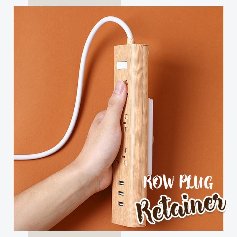 No Trace Self-Adhesive Row Plug Retainer – Keep Power Strips Tidy, Reusable & Easy Install 🔌