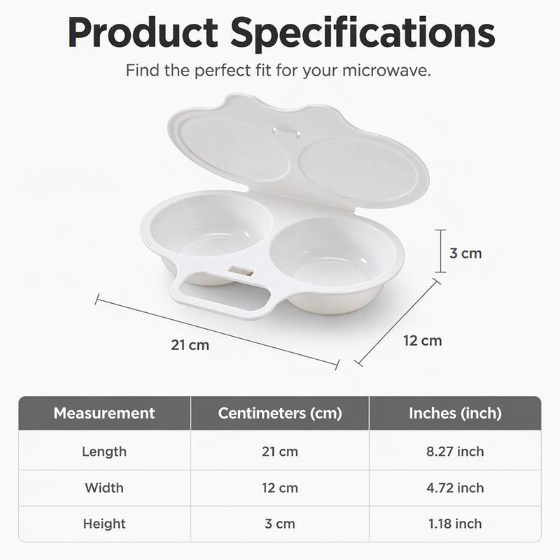 Microwave Egg Poacher Dual‑cavity, non‑stick & easy clean. Healthier than frying – stock up & save! 🏠✅