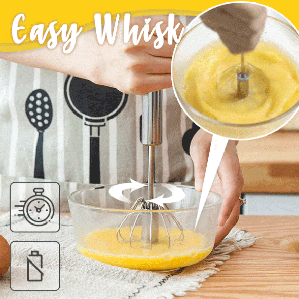✨Hot Sale🔥Kicthen Stainless Steel Semi Automatic Whisk