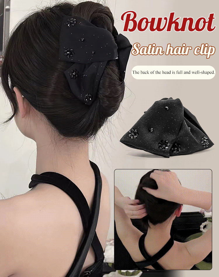 Satin Bow Hair Clip