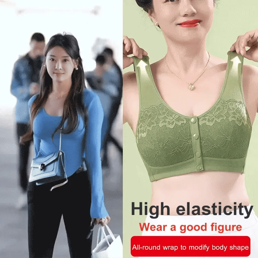 Comfortable Shaping Bra Without Underwire And Buttoning At The Front