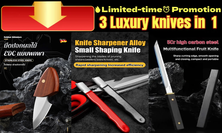 3Pcs Limited time Knife Tool Set Include Knife Sharpener