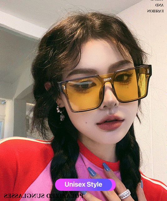 Unisex fashion large frame sunglasses