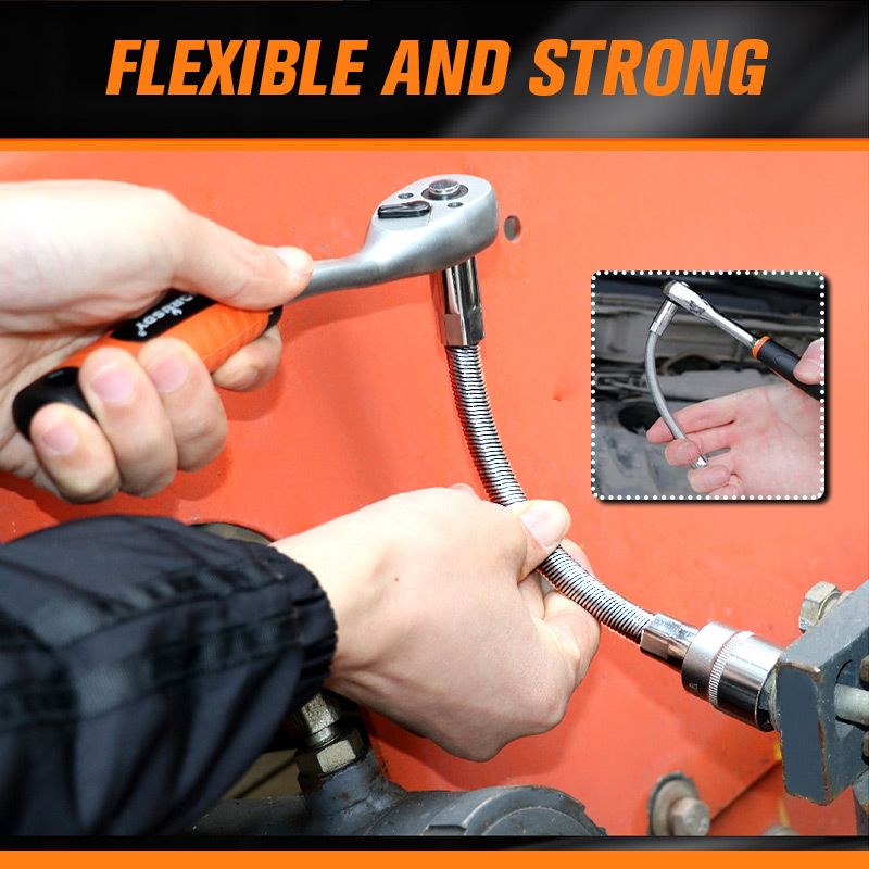 Flexible Socket Extension Bar for Ratchets & Power Tools – Reach Tight Spaces