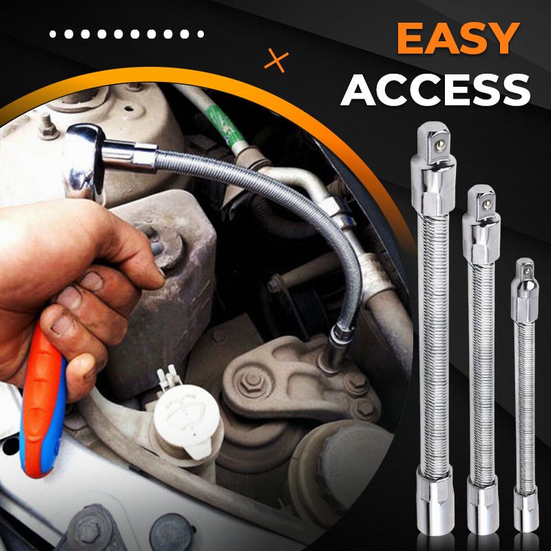 Flexible Socket Extension Bar for Ratchets & Power Tools – Reach Tight Spaces