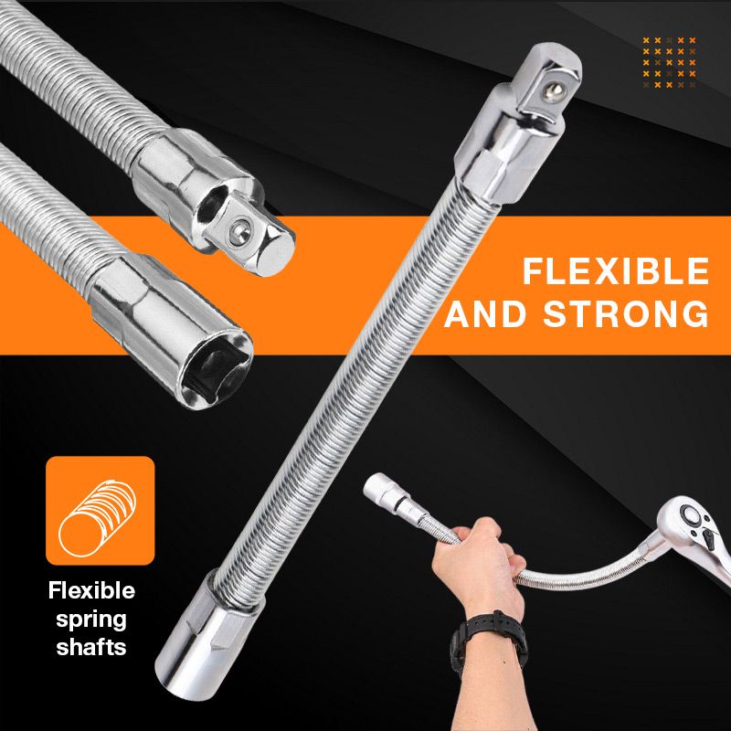 Flexible Socket Extension Bar for Ratchets & Power Tools – Reach Tight Spaces