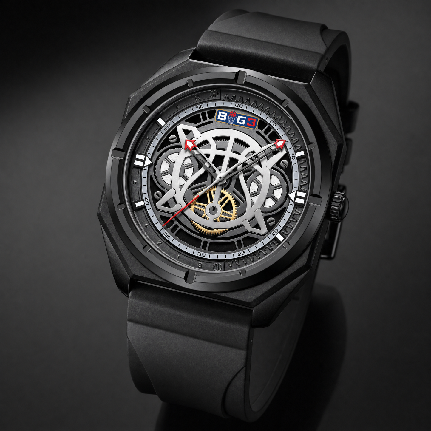 BIG3 Pro Automatic Skeleton Watch - Urban Trend Mechanical Timepiece