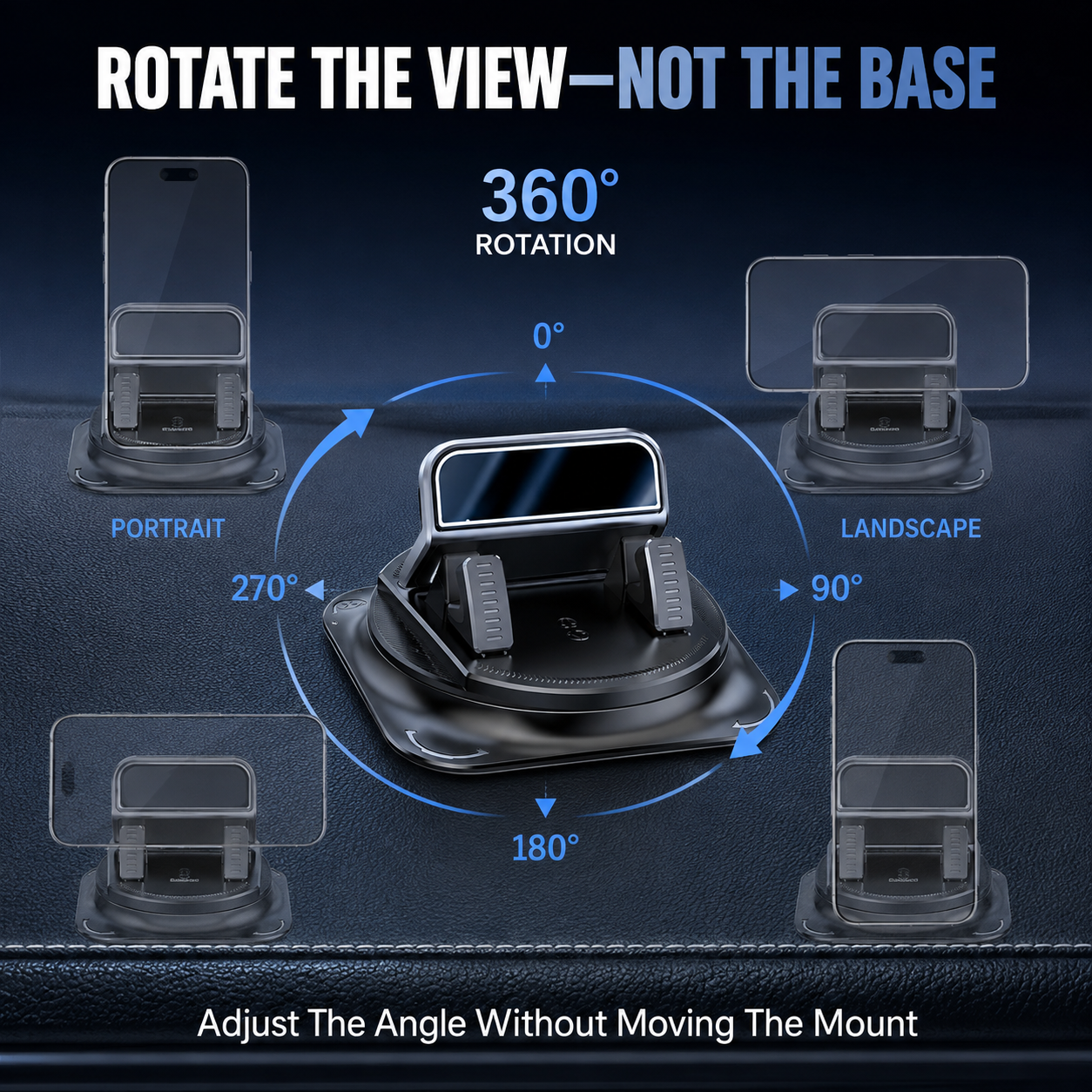 Upper platform rotates while base stays in place