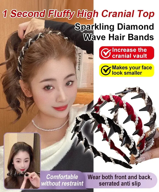 Vintage High Cranium Artificial Pearl Hairband