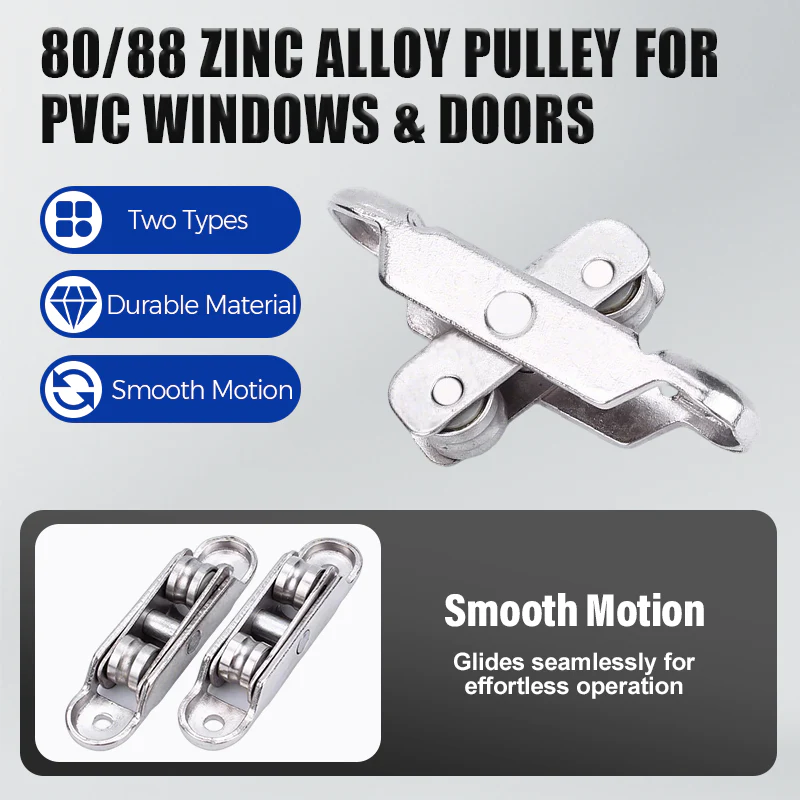 80/88 Zinc Alloy Pulley for PVC Windows & Doors
