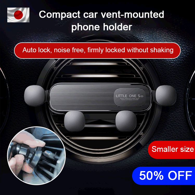 Auto lock gravity car vent-mounted phone holder