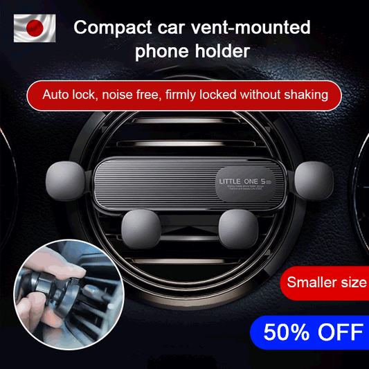 Auto lock gravity car vent-mounted phone holder