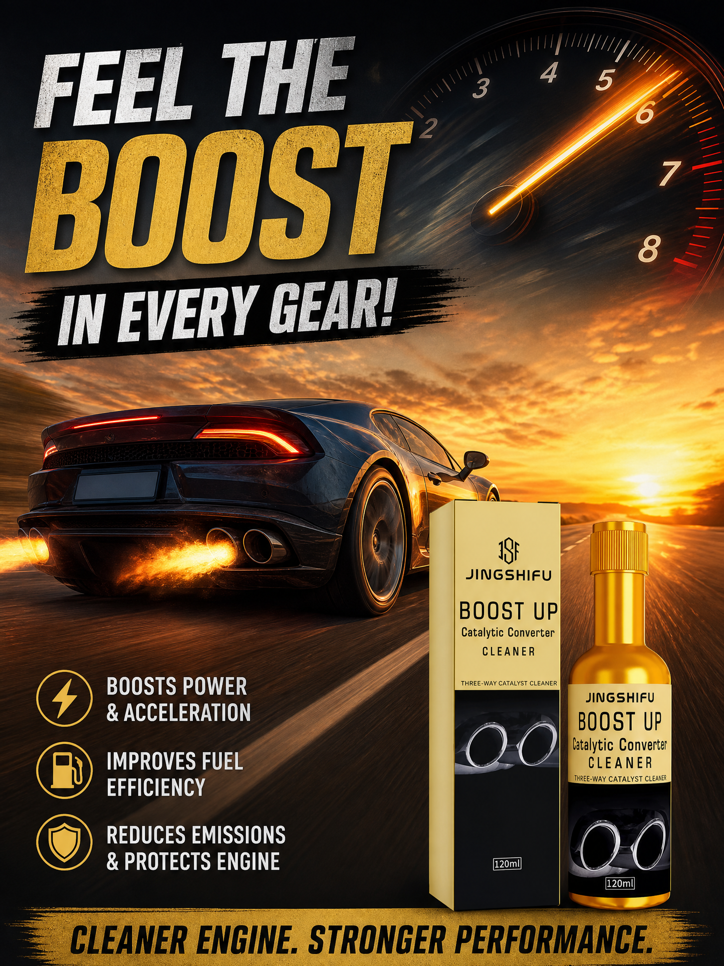 New Arrival🔥 BOOST UP 3-Way Catalytic Converter Cleaner (120ml) – High-Performance Fuel System Treatment for Power Restoration, Fuel Savings & Emission Reduction